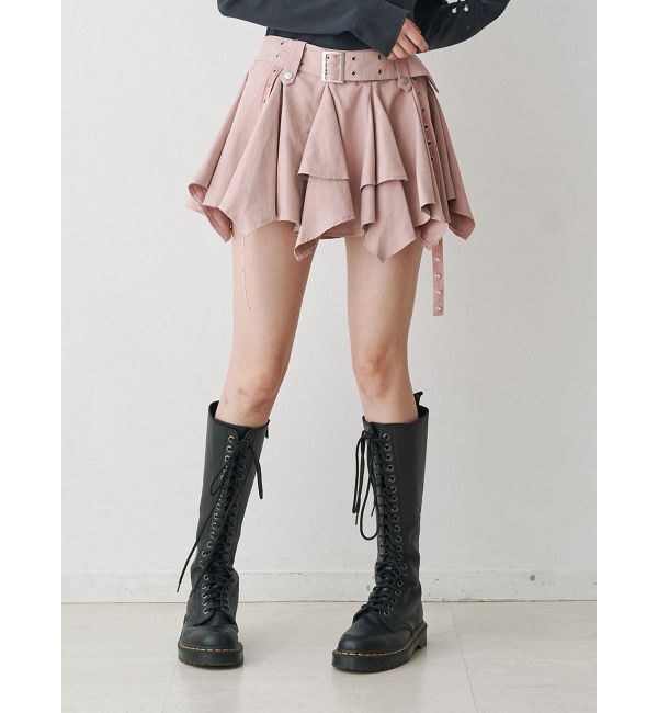 jouetie「アシメヘムベルテッドミニスカート」|スカート|ピンク
