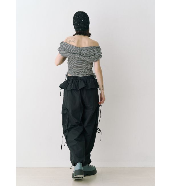 jouetie「ペプラムナイロンルーズパンツ」|その他|