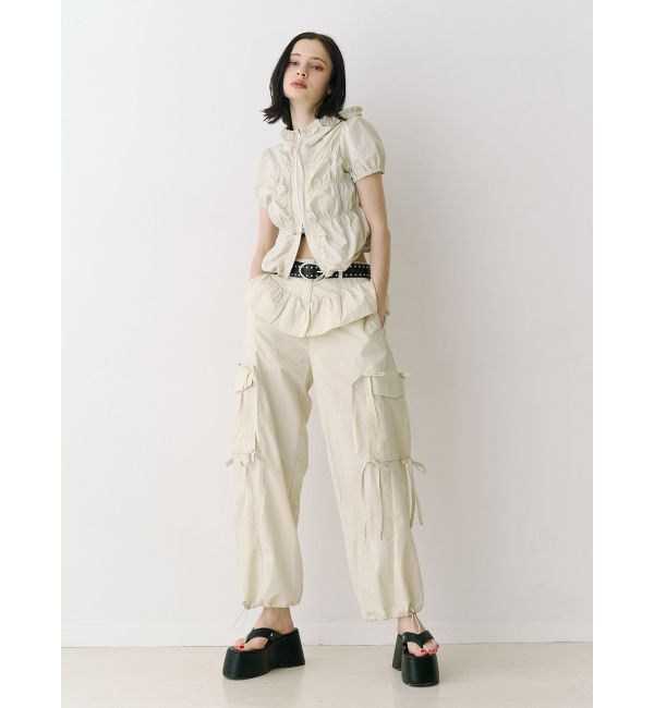 jouetie「ペプラムナイロンルーズパンツ」|その他|