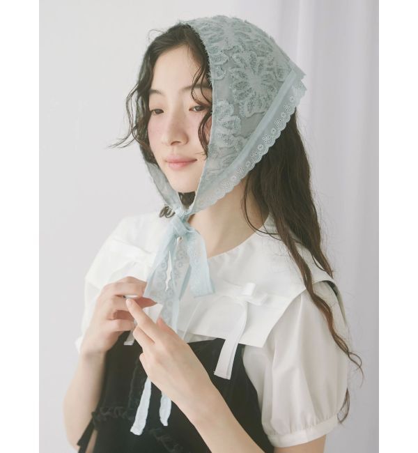 merry jenny「flowerジャガードヘッドドレス」|その他|ブルー