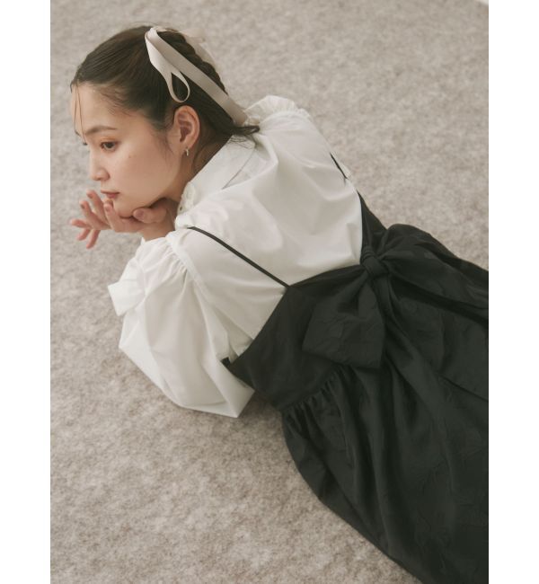 merry jenny「バックリボンジャガードキャミワンピース」|ワンピース|