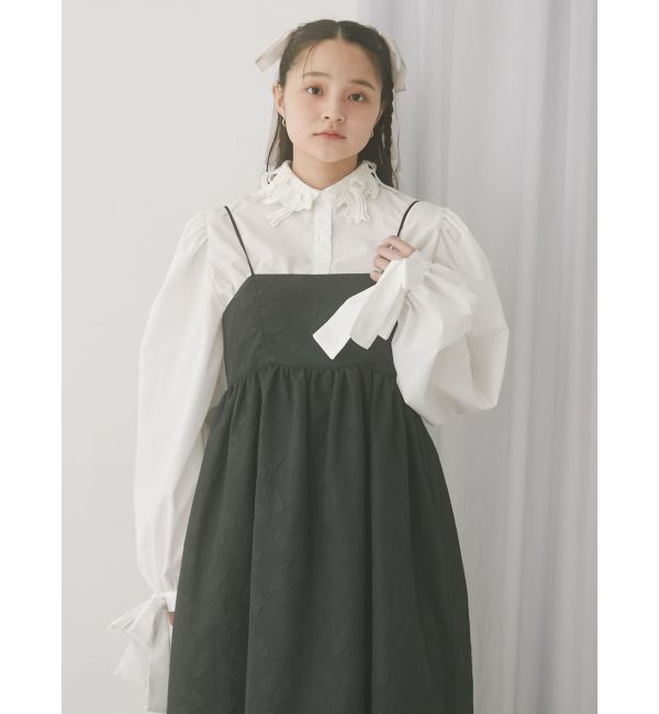 merry jenny「バックリボンジャガードキャミワンピース」|ワンピース|