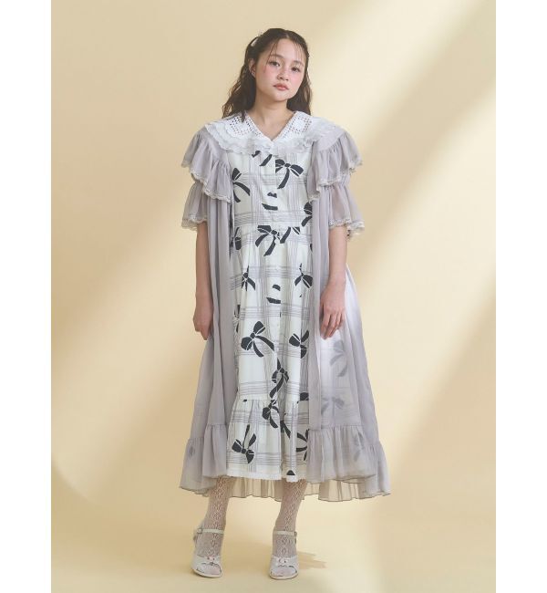 merry jenny「ribbonレースカラーシャツワンピース」|ワンピース|