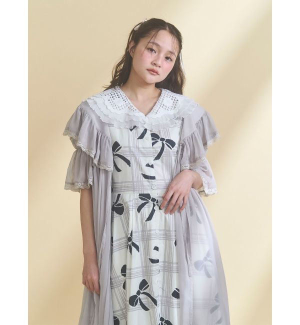 merry jenny「ribbonレースカラーシャツワンピース」|ワンピース|