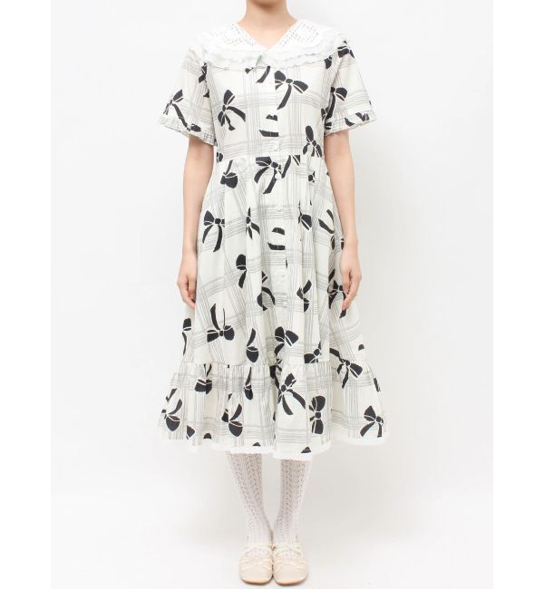 merry jenny「ribbonレースカラーシャツワンピース」|ワンピース|
