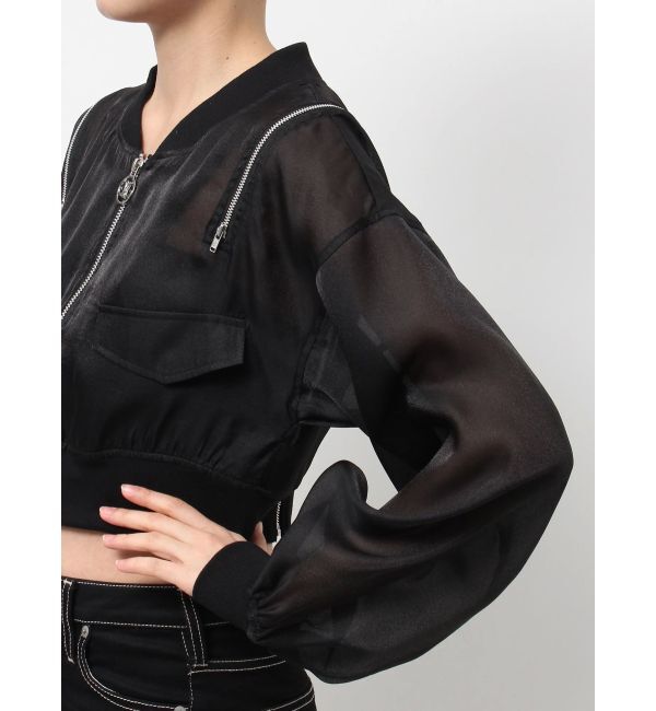 GYDA「SymmetryGYDA ZIP デザインシアーブルゾン」|ブルゾン・スタジャン|
