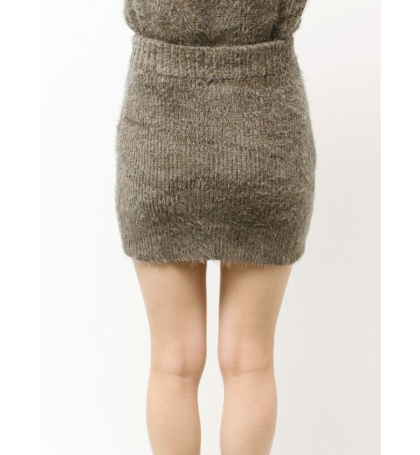 GYDA「シャギーニットタイトミニスカートライクショートパンツ」|スカート|