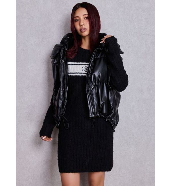 GYDA「Symmetry GYDAリブニットワンピース」|ワンピース|