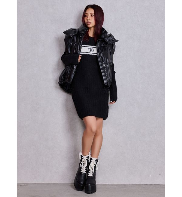 GYDA「Symmetry GYDAリブニットワンピース」|ワンピース|