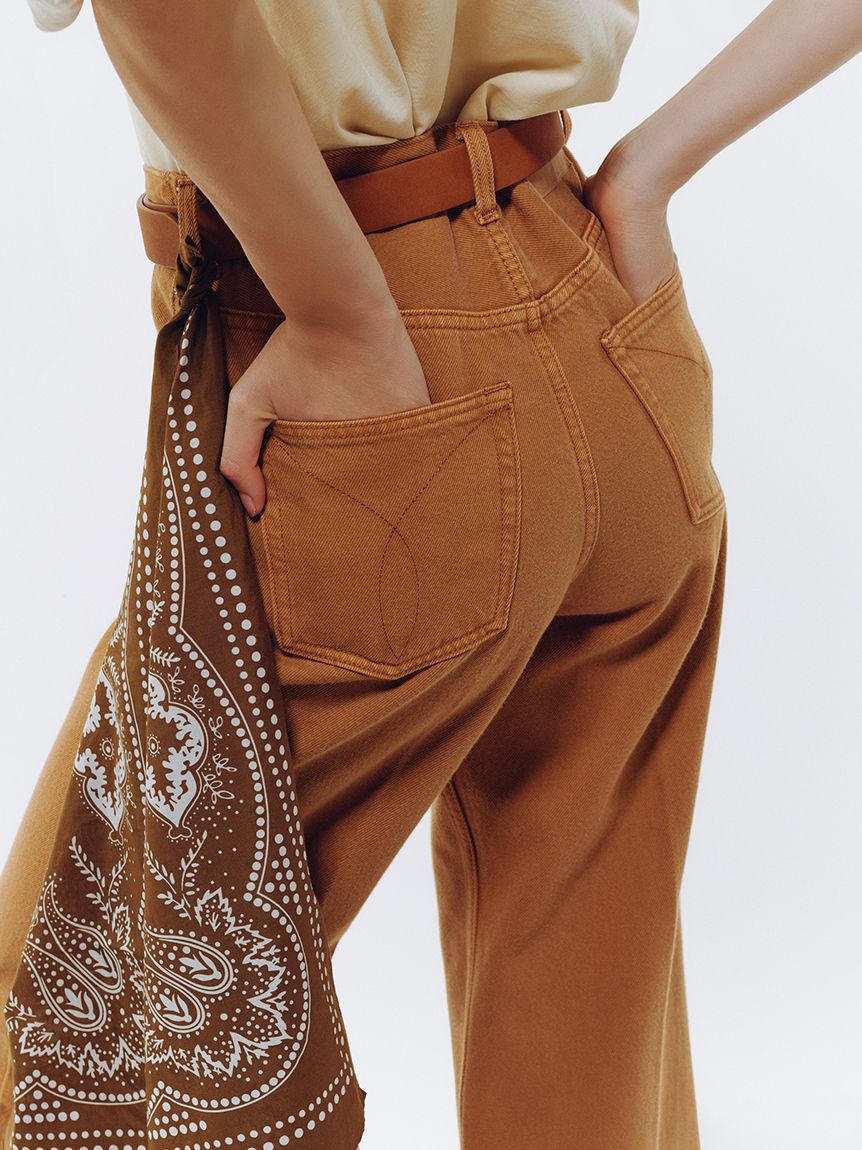 Mila Owen「バンダナ柄綿シルクスカーフ」|バンダナ・スカーフ|