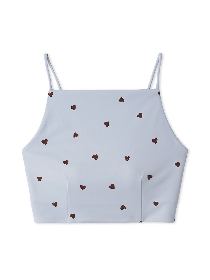 emmi yoga「ハートパターンブラトップ/UVカット/接触冷感」|インナー|