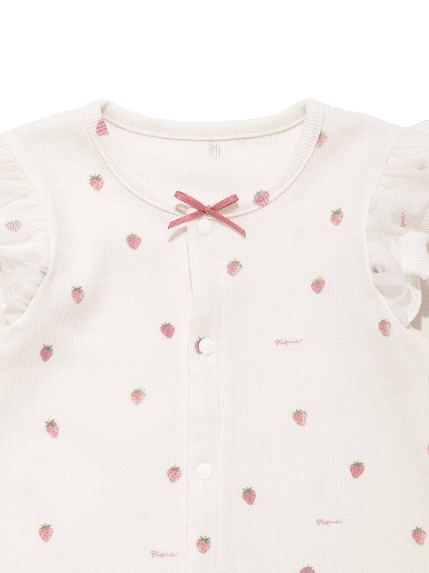 GELATO PIQUE KIDS & BABY「【BABY】新生児ストロベリー柄2WAYオール」|ロンパース|