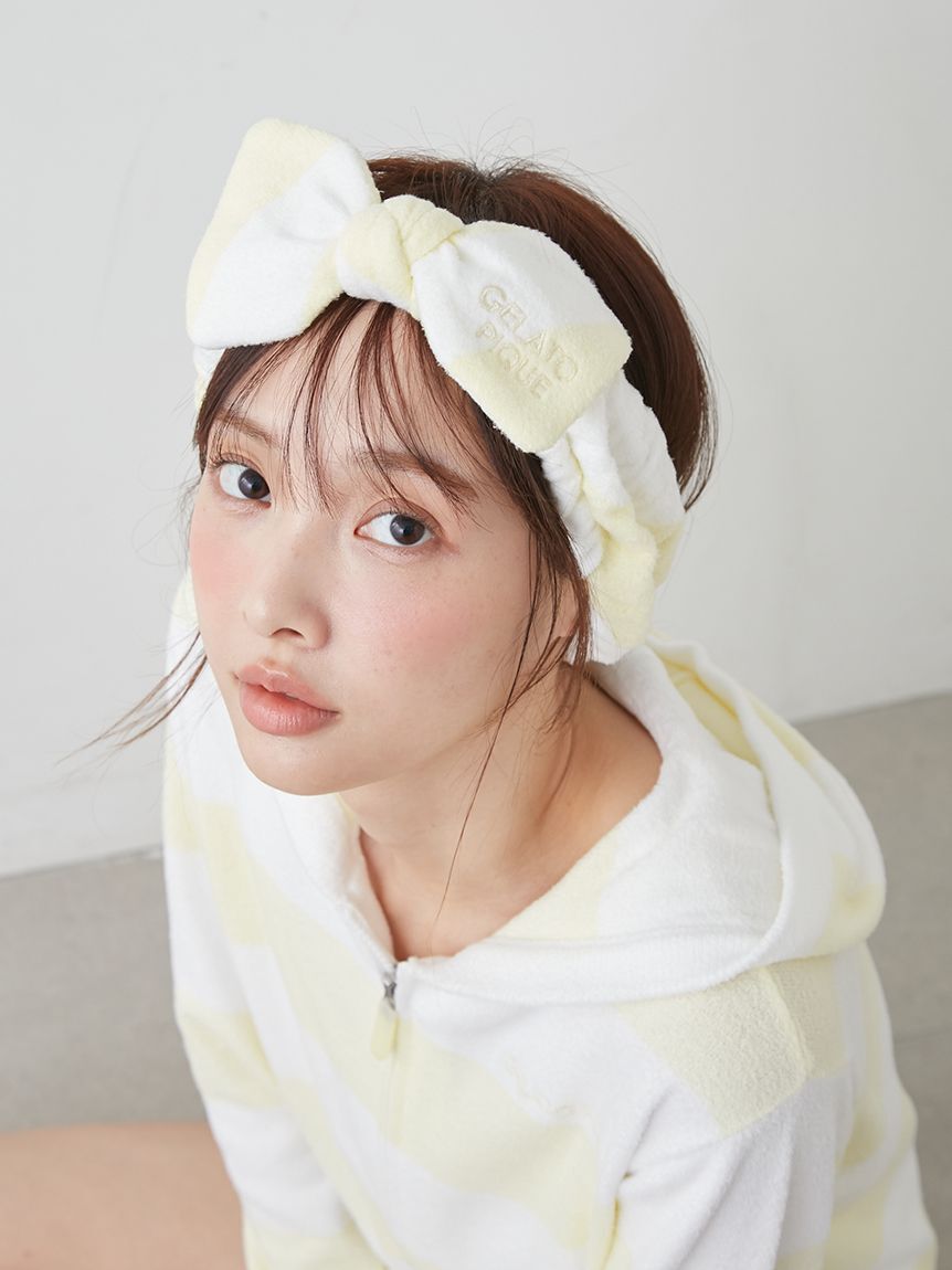 gelato pique「スムーズィーlite2ボーダーヘアバンド」|その他|YEL