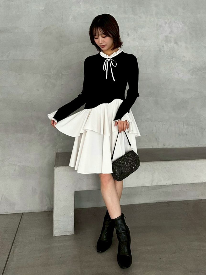 SNIDEL「Sustainableドッキングミニニットワンピース」|ワンピース|