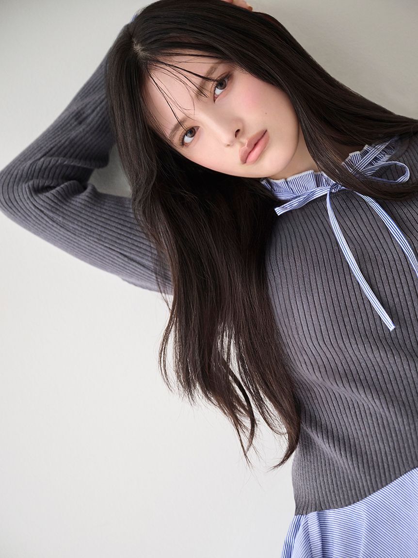 SNIDEL「Sustainableドッキングミニニットワンピース」|ワンピース|STRIPE