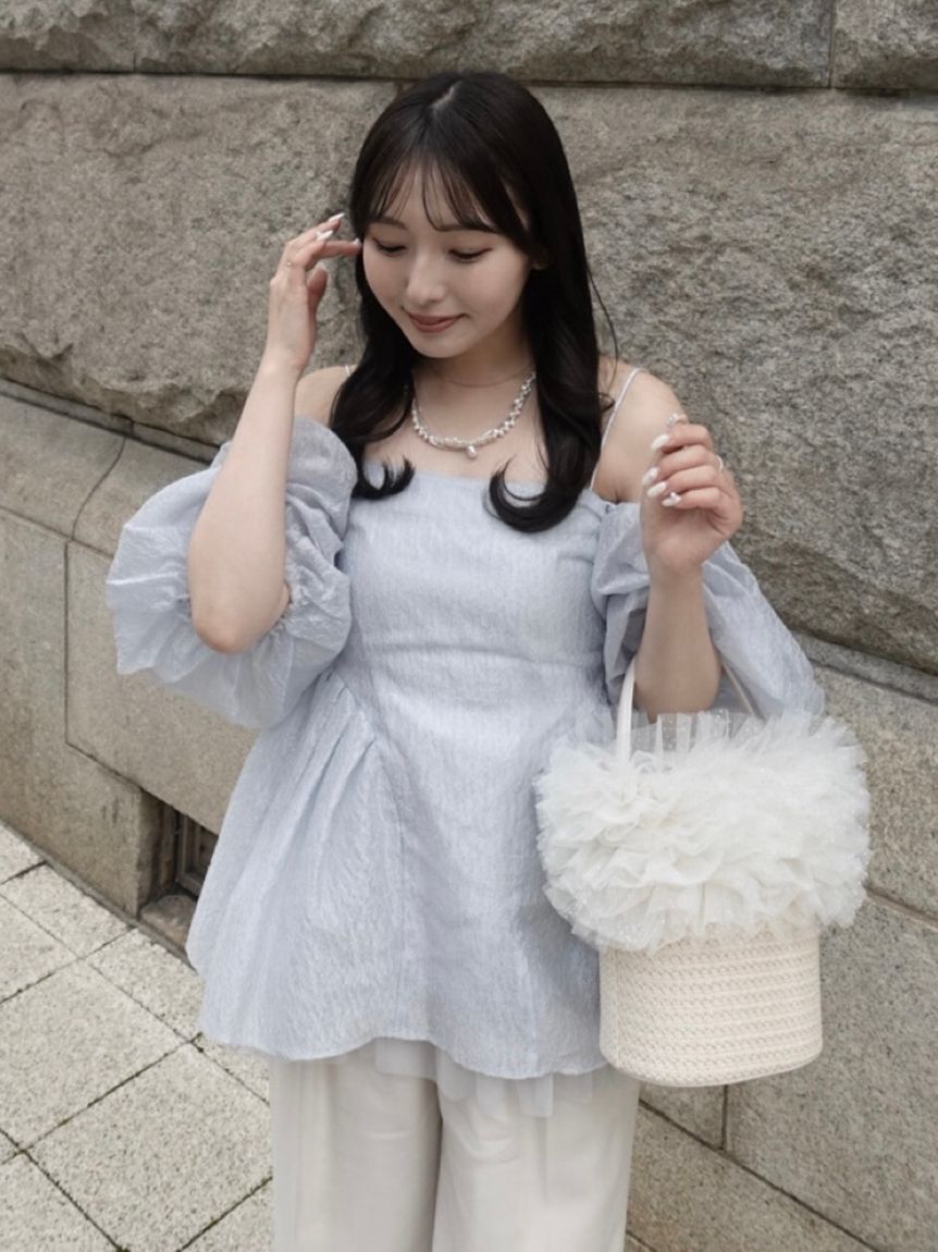 LILY BROWN「【限定カラー】2wayチュール切り替えバッグ」|ショルダー・メッセンジャー|