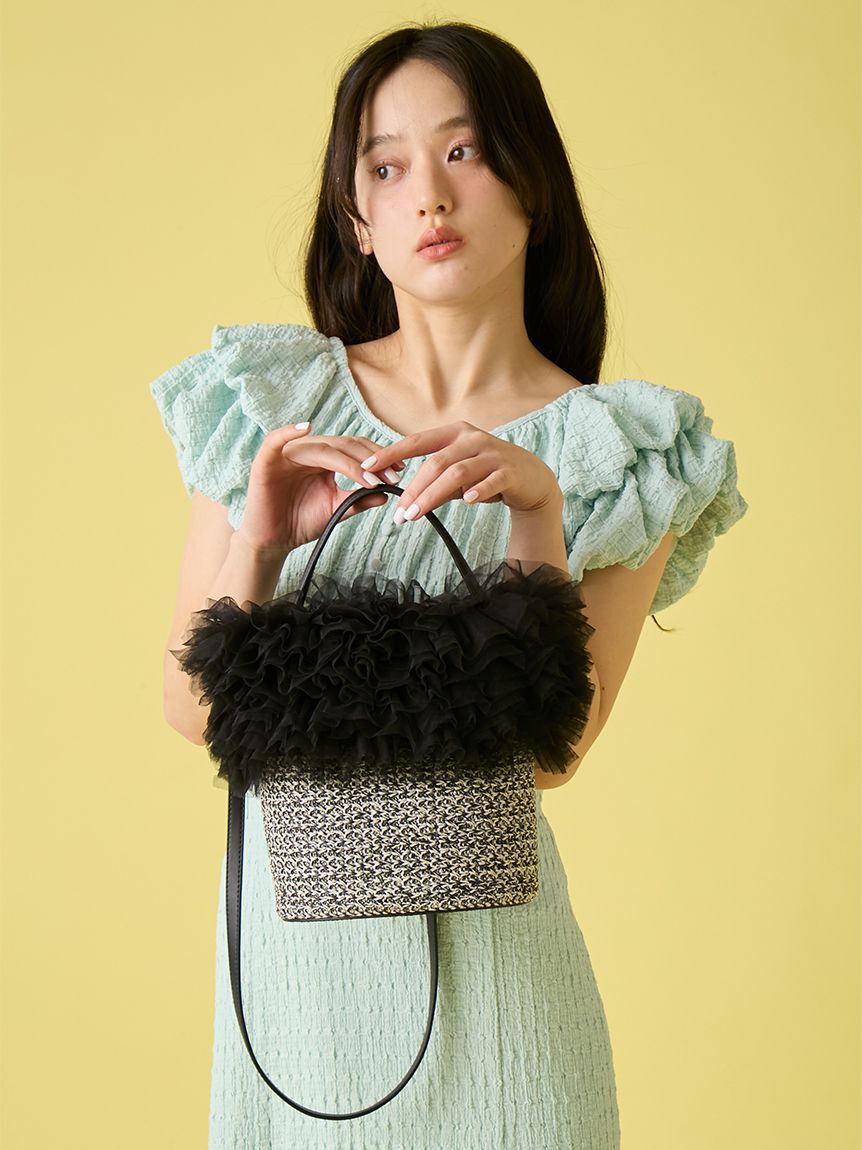 LILY BROWN「【限定カラー】2wayチュール切り替えバッグ」|ショルダー・メッセンジャー|