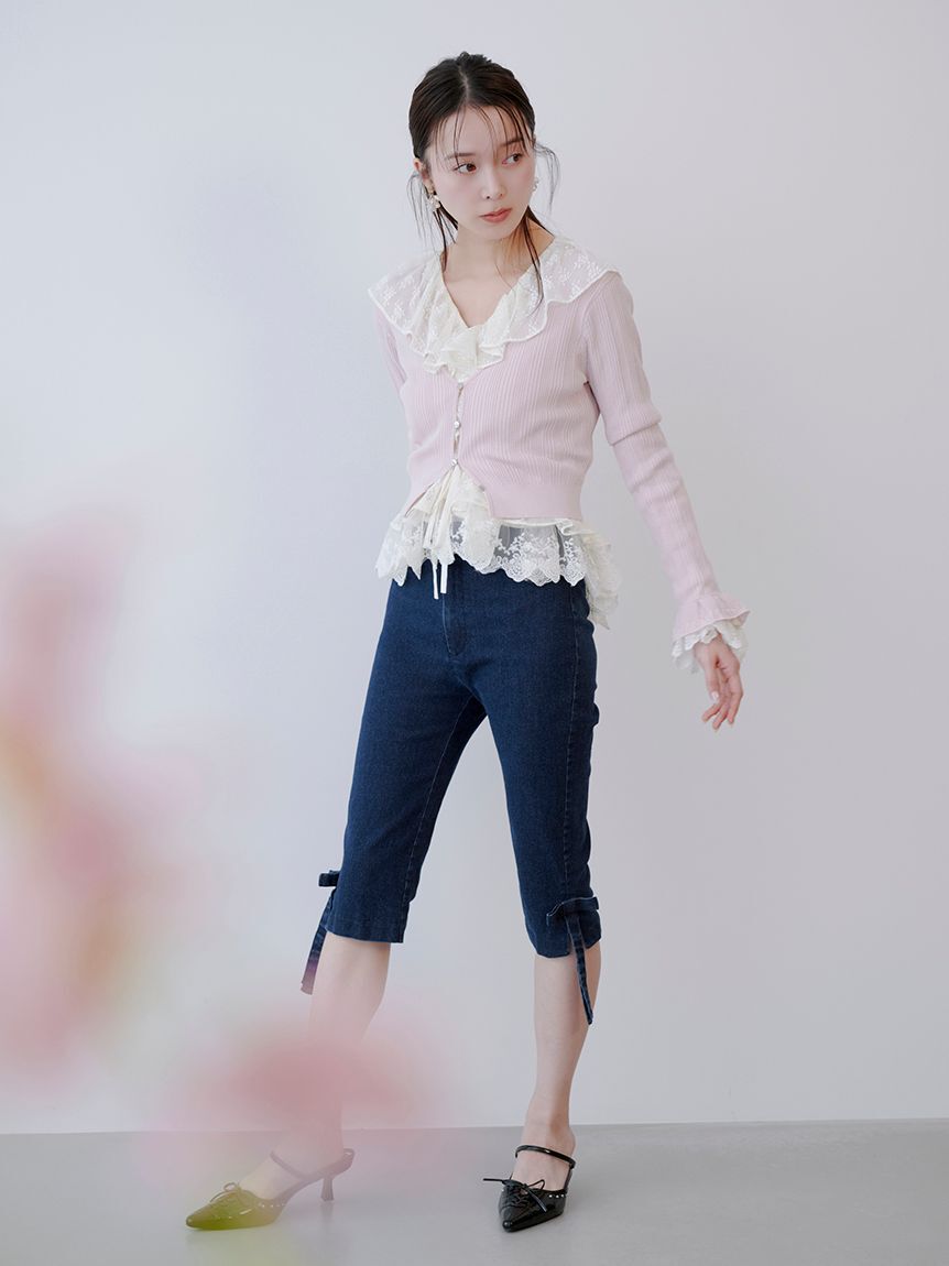 LILY BROWN「レースアップスリングバッグパンプス」|パンプス|