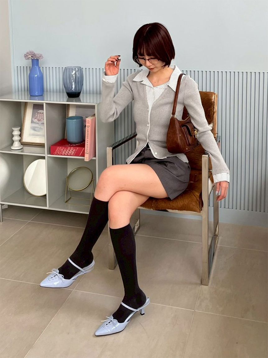 LILY BROWN「レースアップスリングバッグパンプス」|パンプス|