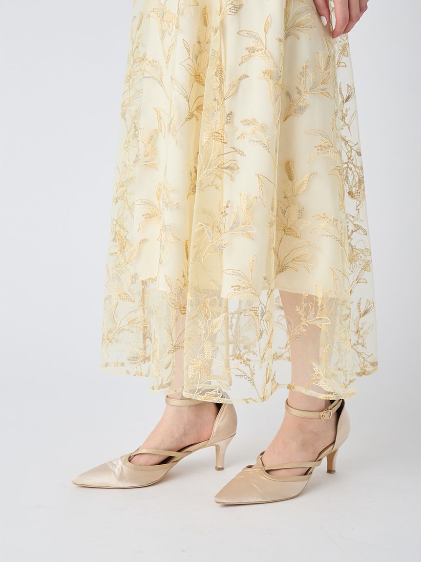 LILY BROWN「パネルラインエンブロイダリ―ドレス」|ドレス|