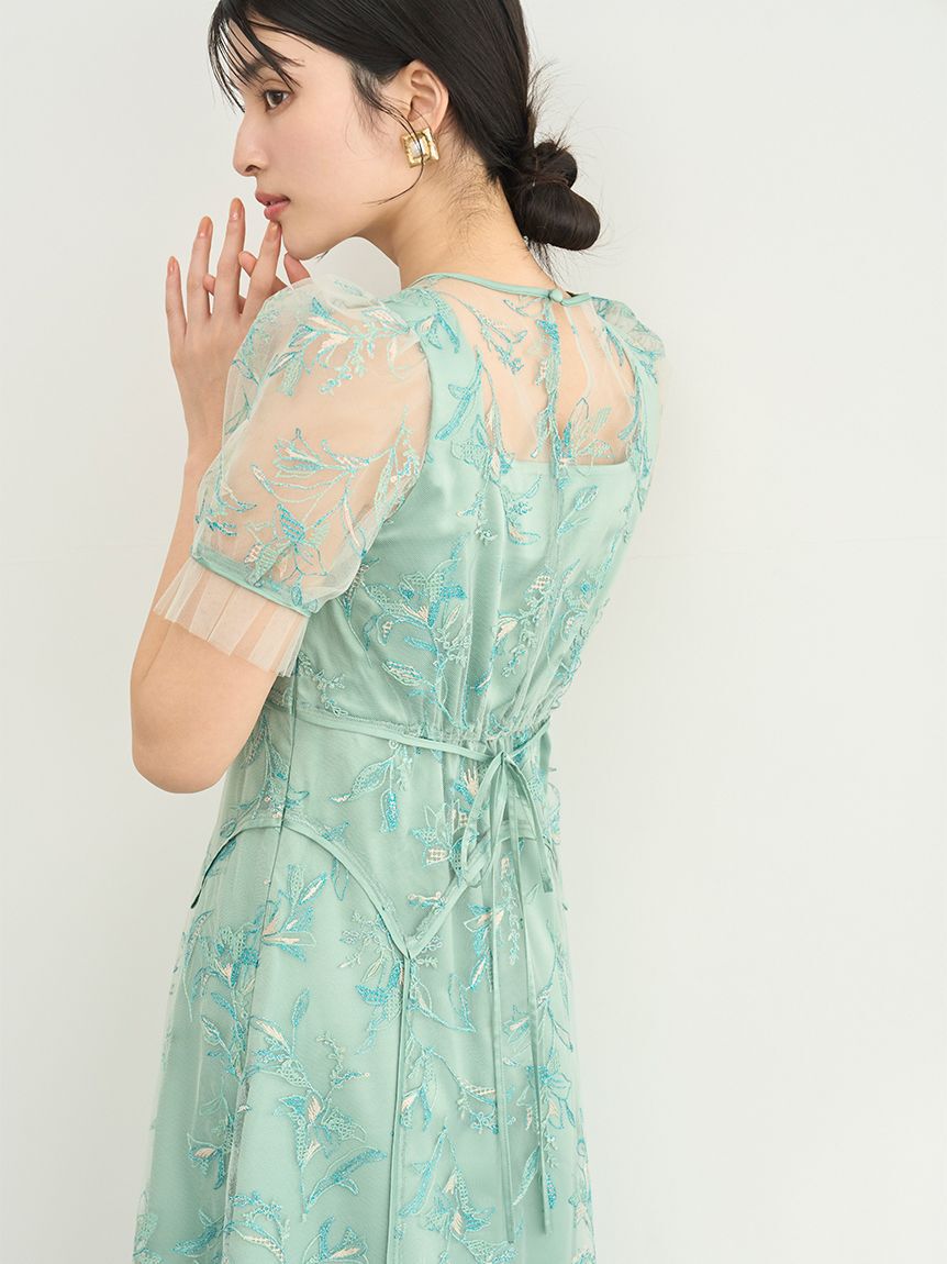 LILY BROWN「パネルラインエンブロイダリ―ドレス」|ドレス|