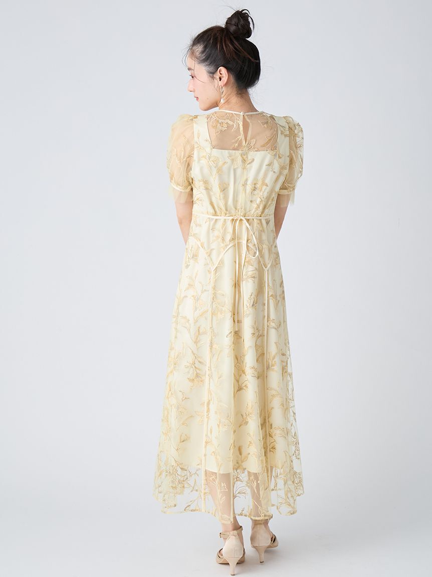 LILY BROWN「パネルラインエンブロイダリ―ドレス」|ドレス|