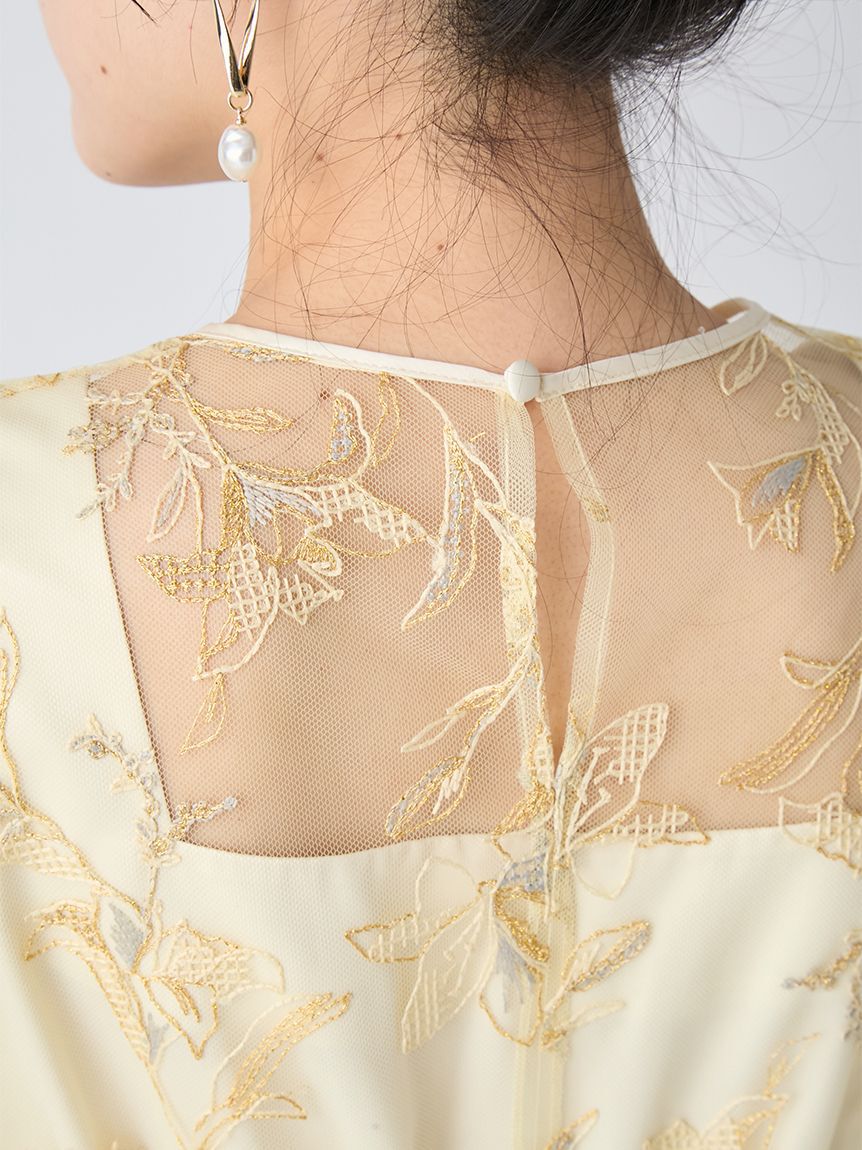 LILY BROWN「パネルラインエンブロイダリ―ドレス」|ドレス|