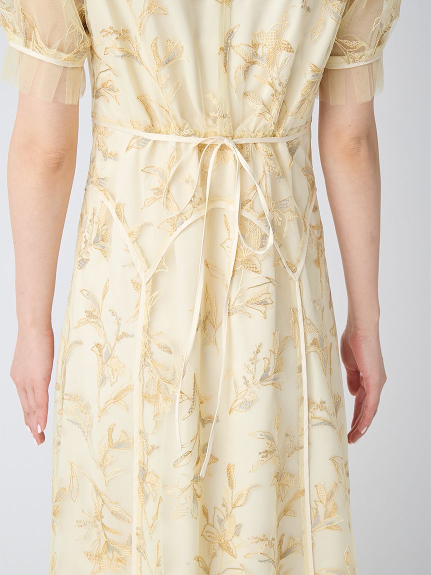 LILY BROWN「パネルラインエンブロイダリ―ドレス」|ドレス|