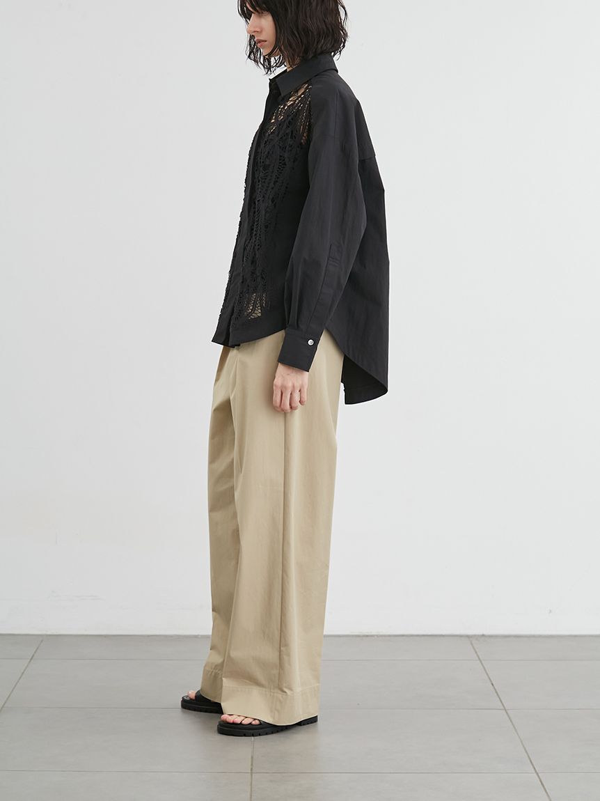 styling/「【セットアップ対応】バックラップワイドパンツ」|チノ|