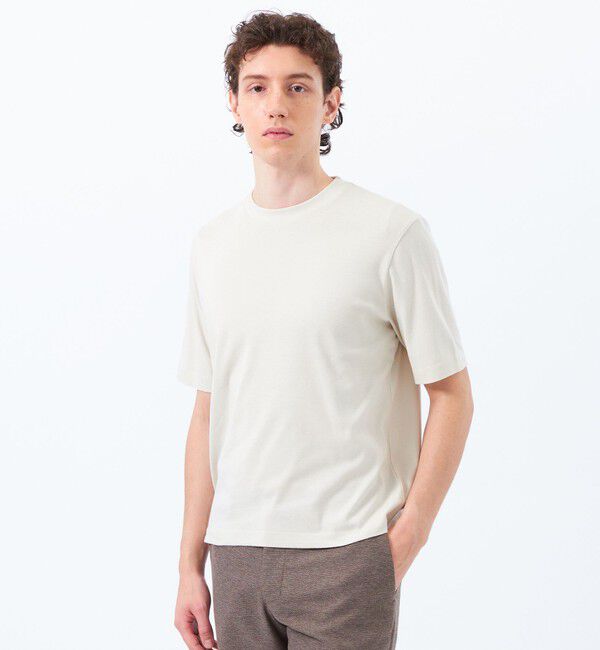 MACKINTOSH PHILOSOPHY「18Gコットン天竺 クルーネックニットTシャツ」|ニット・セーター|グレー