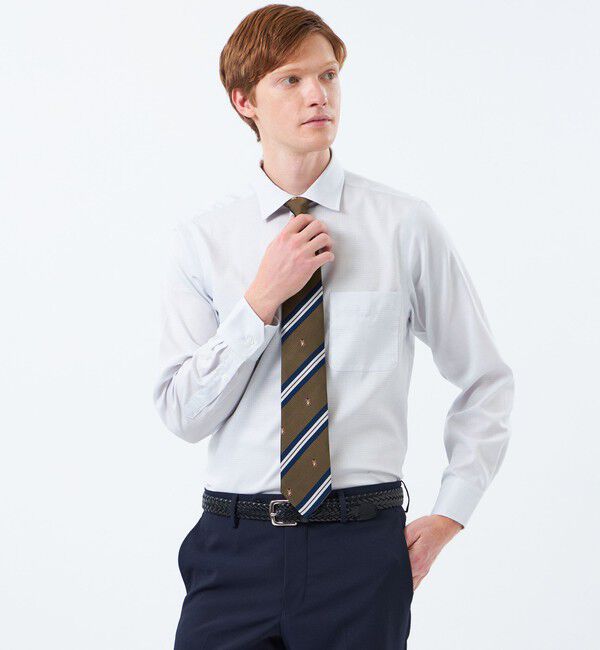 MACKINTOSH PHILOSOPHY「【WEB&一部店舗限定】長袖セミワイドカラー 柄バリエーション」|シャツ・ブラウス|グレー