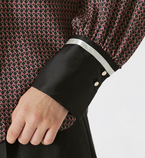  「フラスコジオメトリックプリントブラウス」|シャツ・ブラウス|