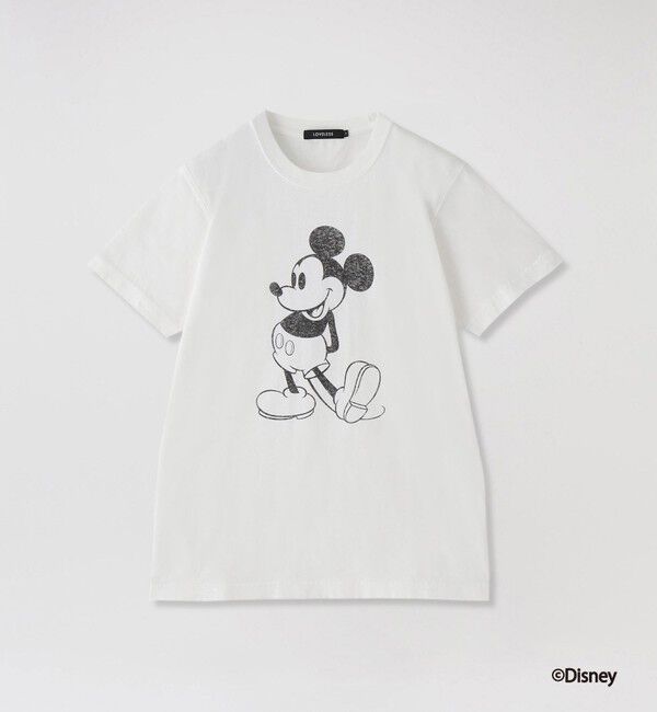  「【ミッキーマウス / LOVELESS限定プリントTシャツ(フロントスタイル)】」|Tシャツ・カットソー|ホワイト