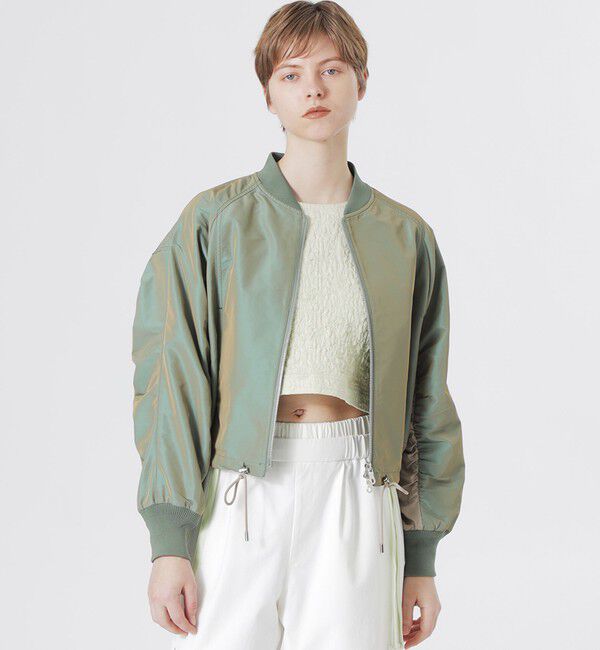  「ボリュームMA-1」|ブルゾン・スタジャン|ライトグリーン