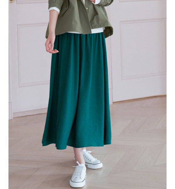 ikka「ボリュームギャザースラブスカート」|スカート|