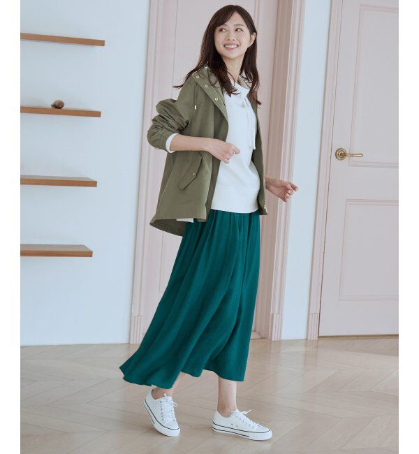 ikka「ボリュームギャザースラブスカート」|スカート|