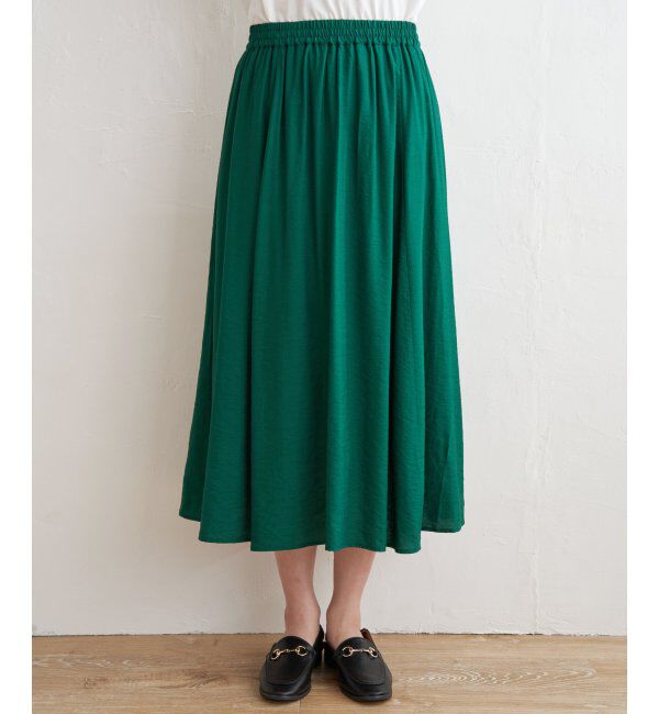 ikka「ボリュームギャザースラブスカート」|スカート|