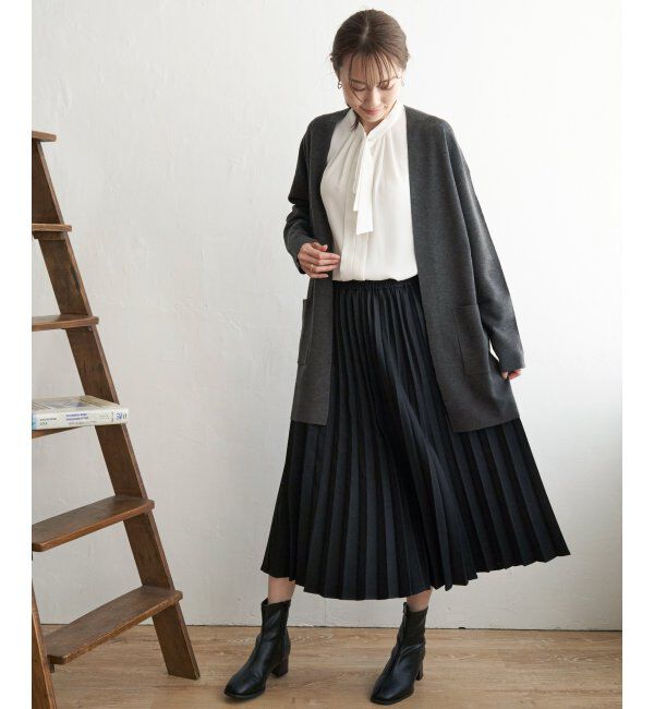 ikka「ウーリッシュフラノプリーツスカート」|スカート|