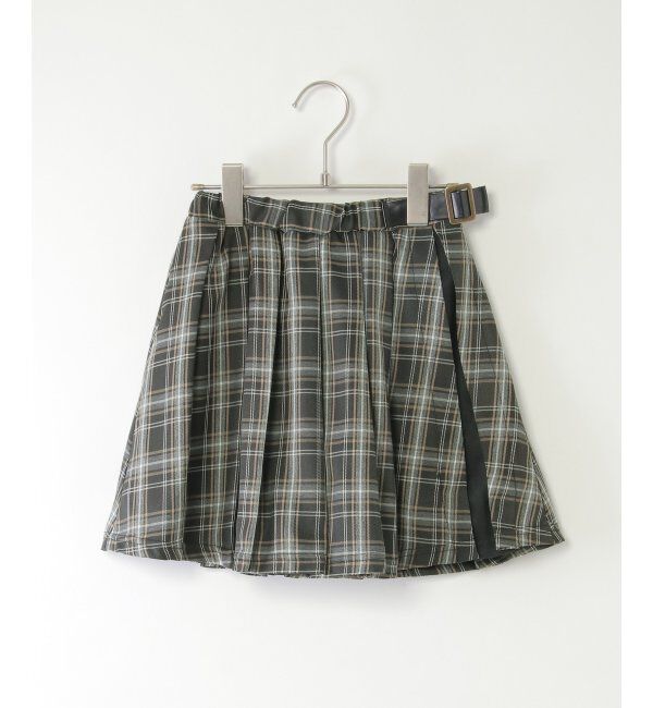 ikka kids「サイド切り替えタックチェックスカート（120~160cm）」|スカート|