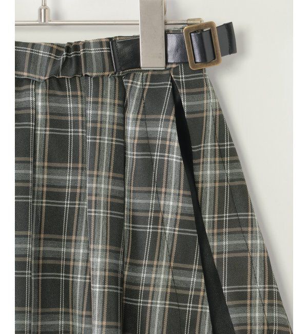 ikka kids「サイド切り替えタックチェックスカート（120~160cm）」|スカート|