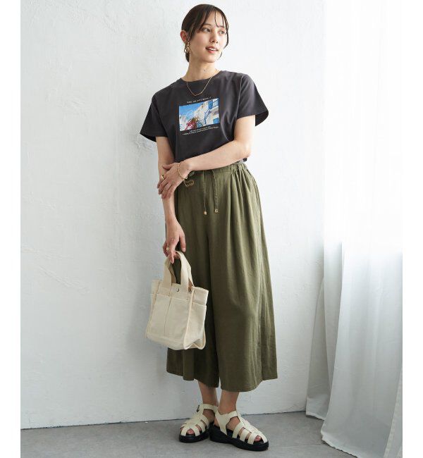 ikka「【雑誌InRed5月号掲載】デニム／レーヨンリネンガウチョ」|デニム|