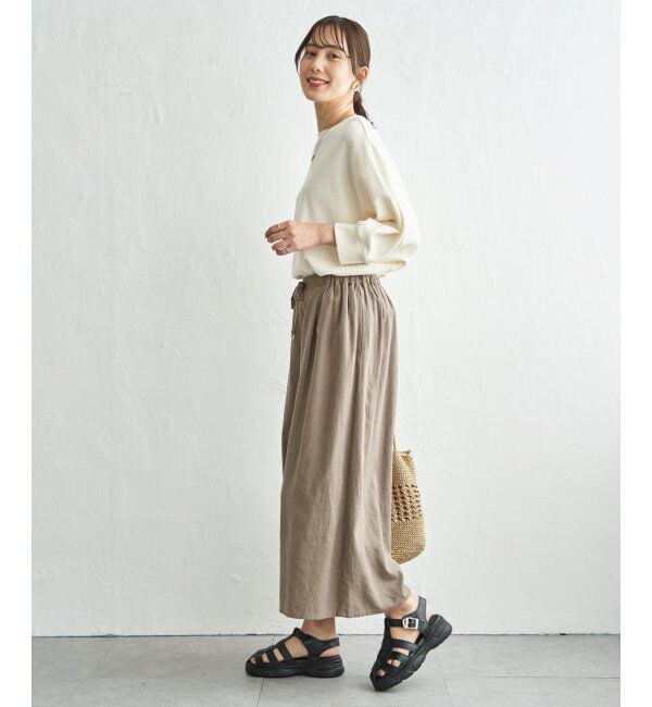 ikka「【雑誌InRed5月号掲載】デニム／レーヨンリネンガウチョ」|デニム|