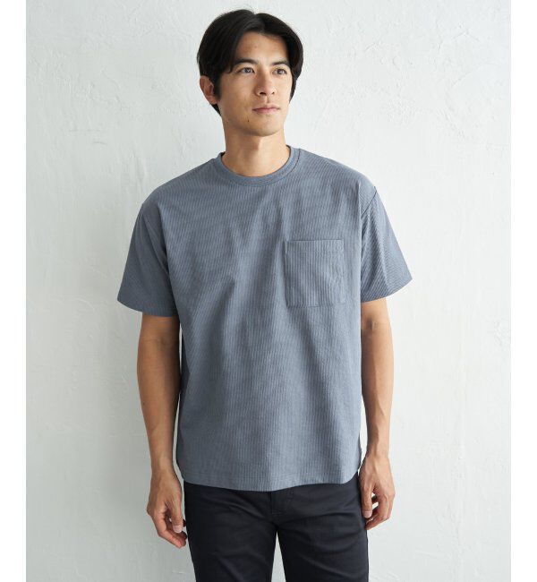 ikka「冷感DRYサッカーポケットTシャツ」|Tシャツ・カットソー|