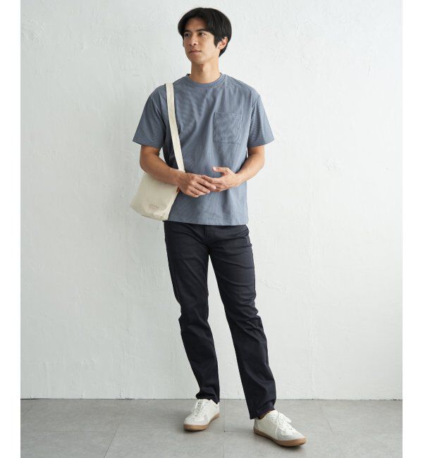 ikka「冷感DRYサッカーポケットTシャツ」|Tシャツ・カットソー|