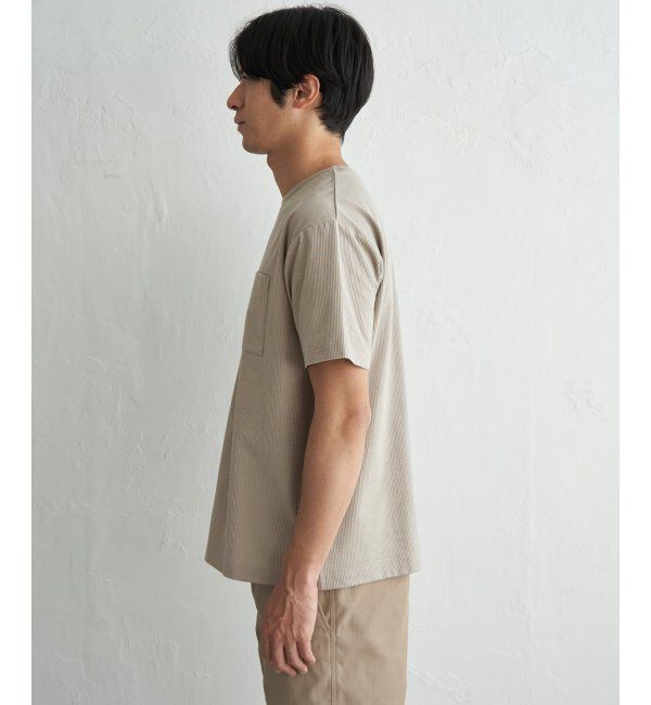 ikka「冷感DRYサッカーポケットTシャツ」|Tシャツ・カットソー|