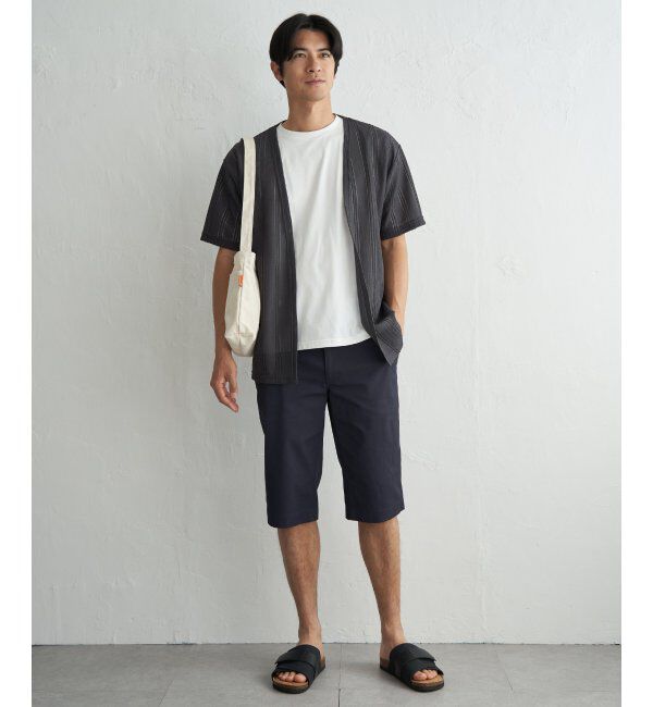 ikka「【接触冷感／吸水速乾】ラッセルカーディガン冷感インナーセット【2点セット】」|Tシャツ・カットソー|