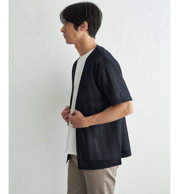 ikka「【接触冷感／吸水速乾】ラッセルカーディガン冷感インナーセット【2点セット】」|Tシャツ・カットソー|