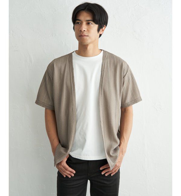 ikka「【接触冷感／吸水速乾】ラッセルカーディガン冷感インナーセット【2点セット】」|Tシャツ・カットソー|