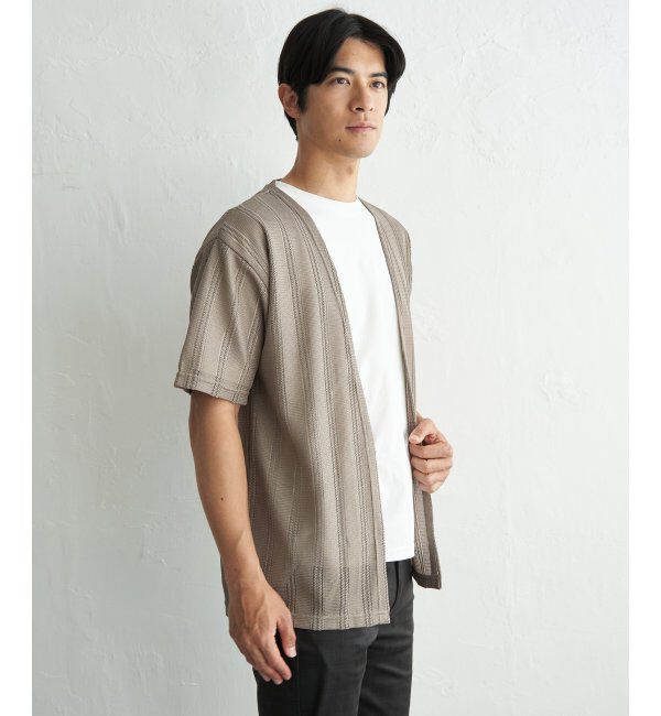 ikka「【接触冷感／吸水速乾】ラッセルカーディガン冷感インナーセット【2点セット】」|Tシャツ・カットソー|ベージュ