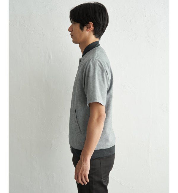 ikka「【イージーケア】半袖ブルゾン」|ブルゾン・スタジャン|